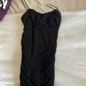Black mini dress